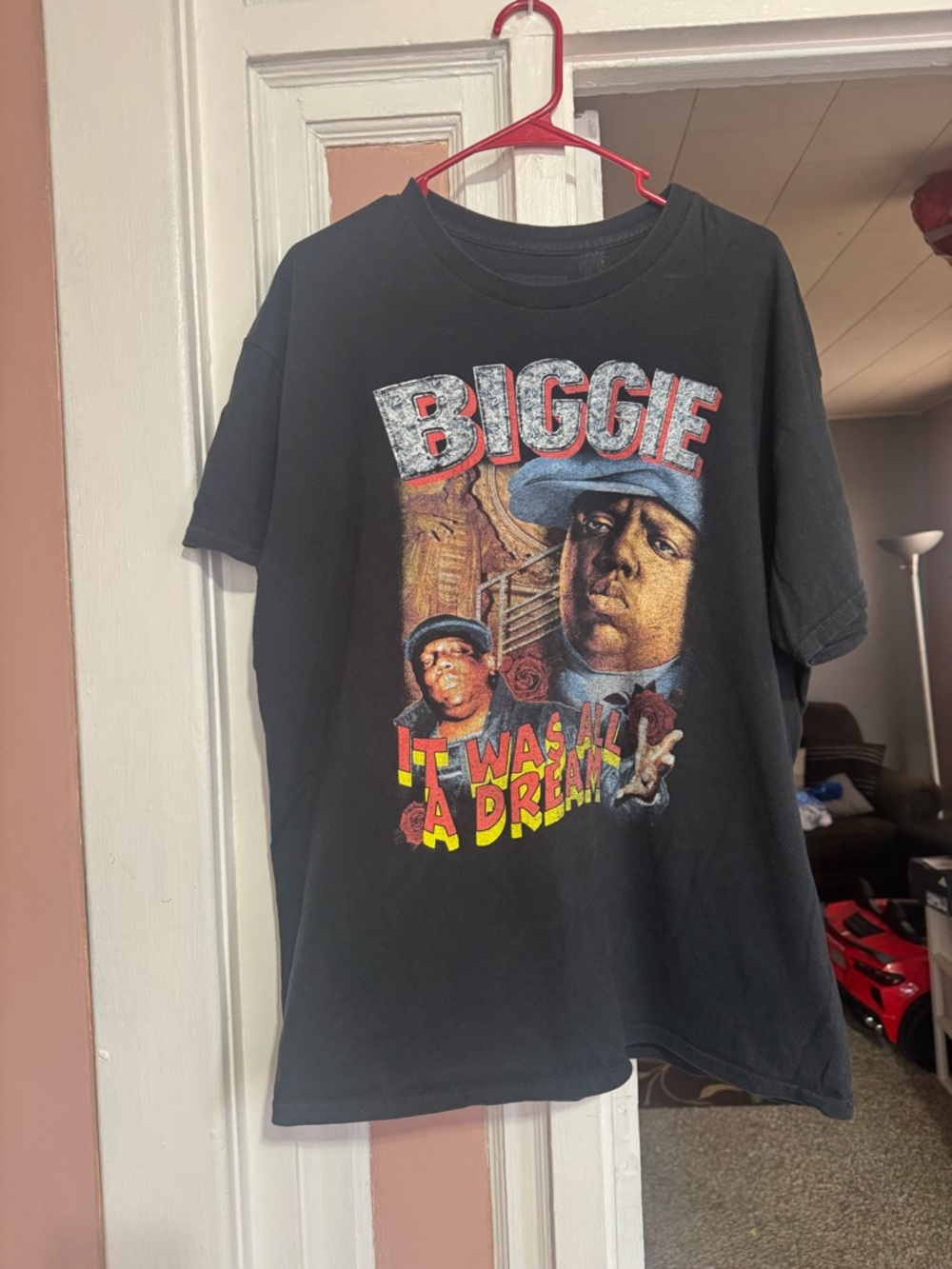 Biggie Graphic Tee - Black with Multicolor Print